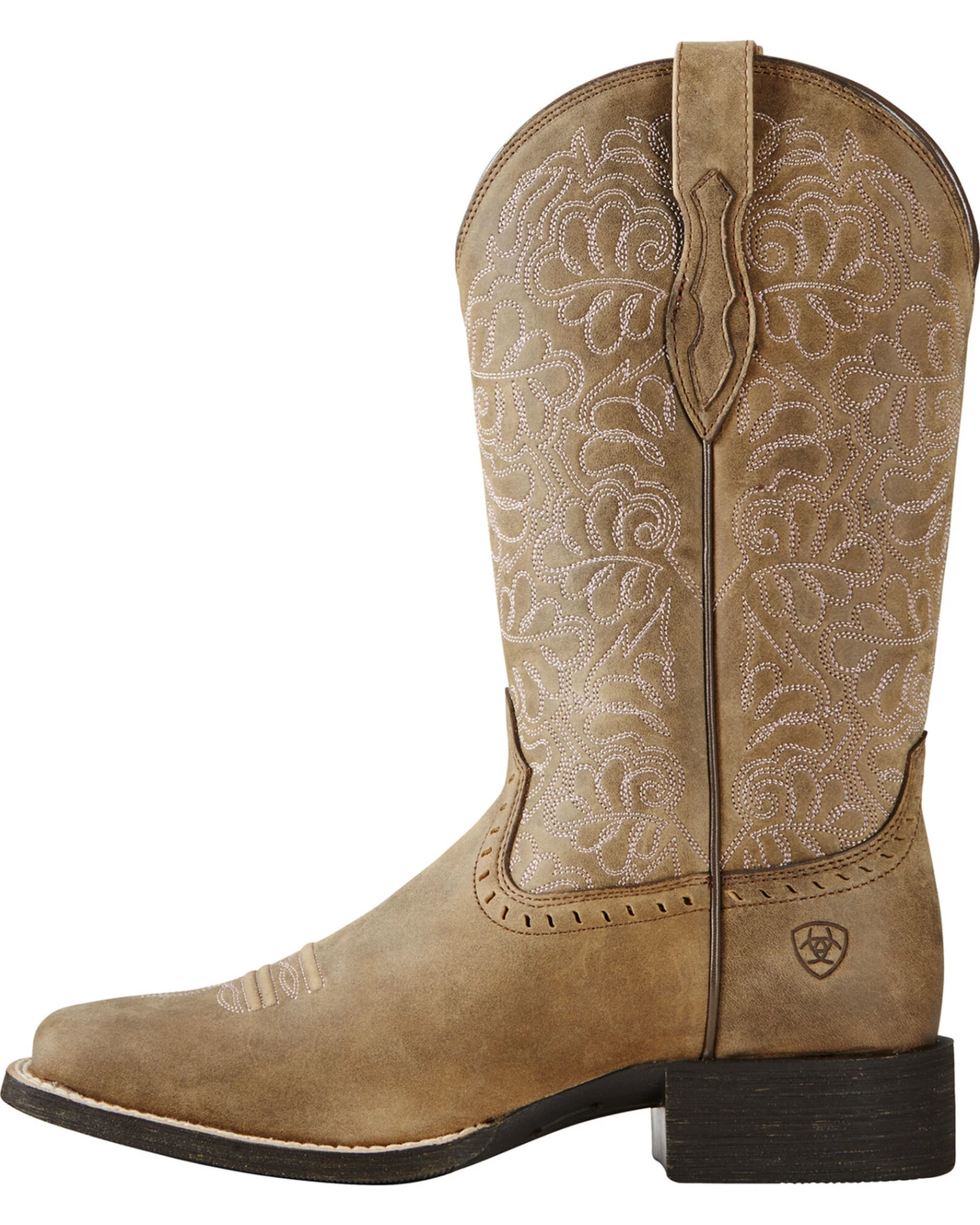 Ariat Women's Rich Brown Round Up Remuda Western Boots - Square Toe - Image 7