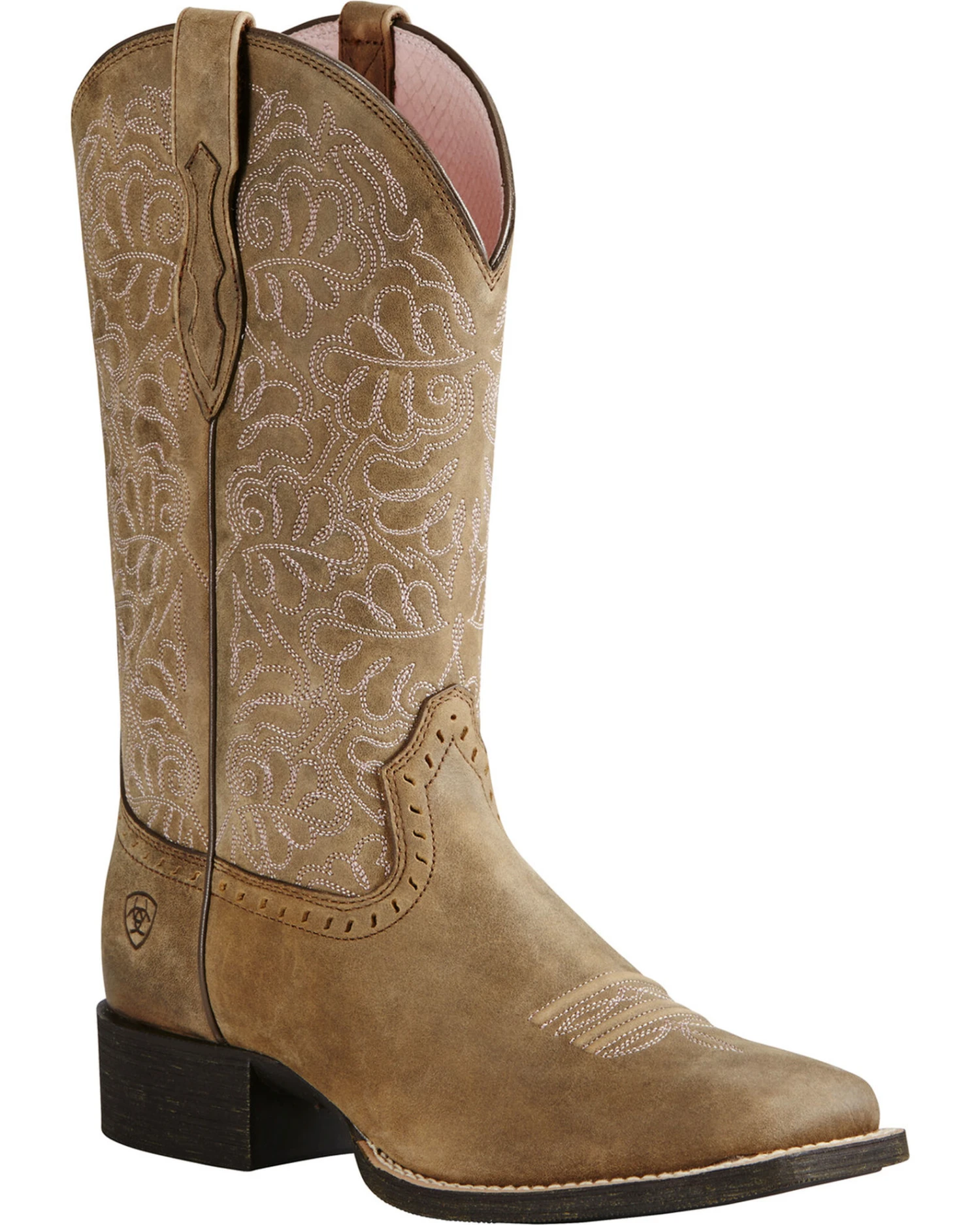 Ariat Women's Rich Brown Round Up Remuda Western Boots - Square Toe - Image 2