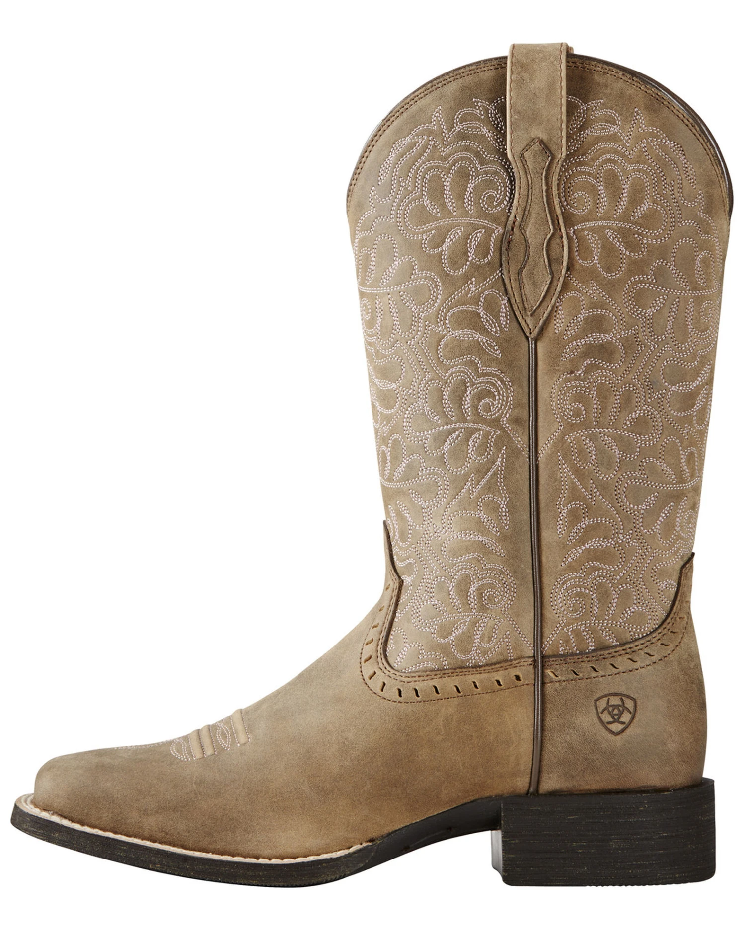 Ariat Women's Rich Brown Round Up Remuda Western Boots - Square Toe - Image 3