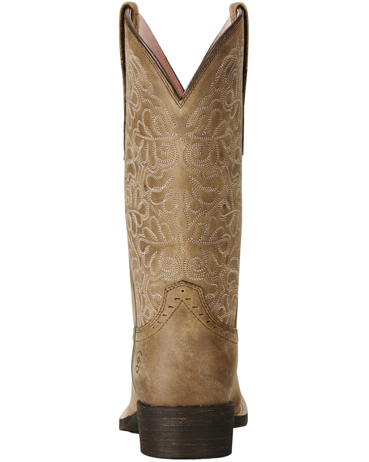 Ariat Women's Rich Brown Round Up Remuda Western Boots - Square Toe - Image 4
