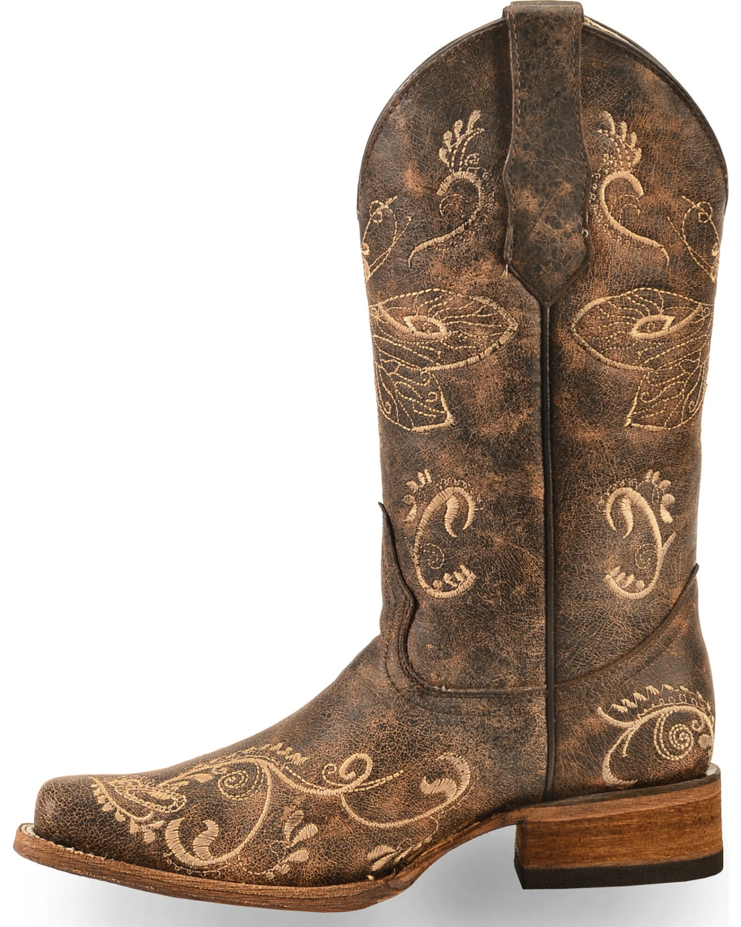 Circle G Women's Dragonfly Embroidered Western Boots - Square Toe - Image 3