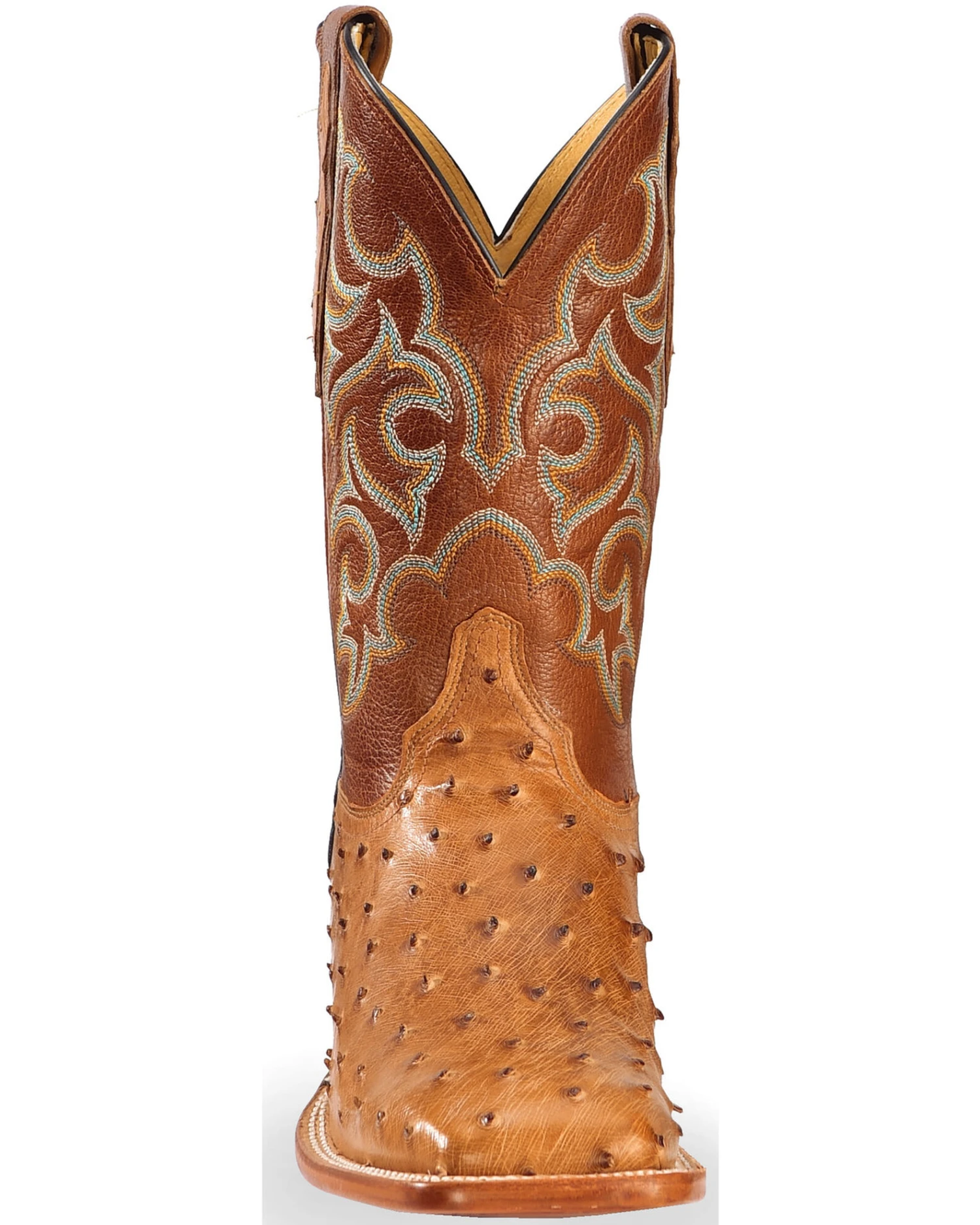 Justin Men's Full Quill Ostrich Western Boots - Image 4