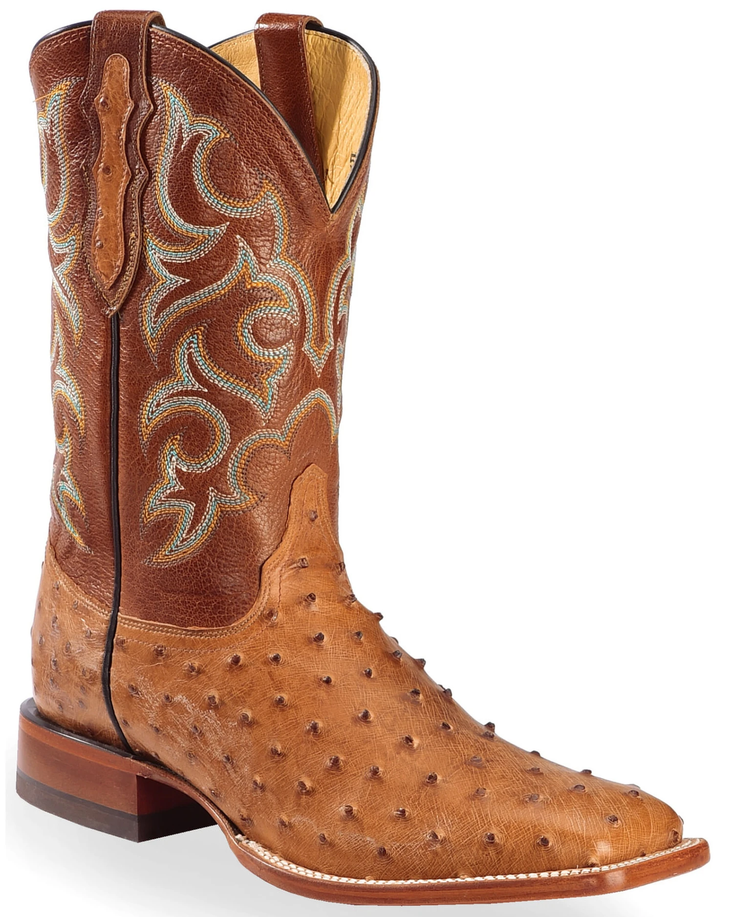 Justin Men's Full Quill Ostrich Western Boots