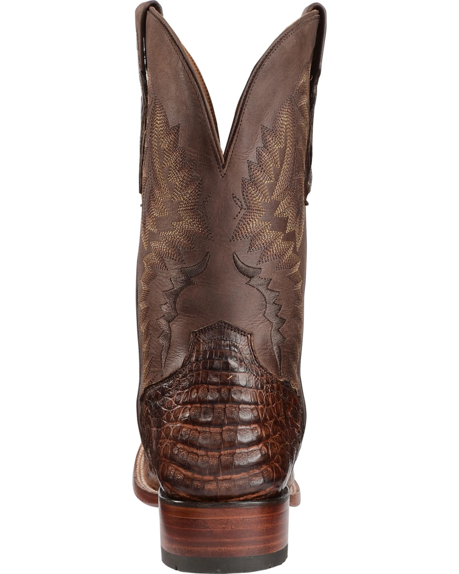 El Dorado Men's Handmade Caiman Belly Stockman Boots - Broad Square Toe - Image 7