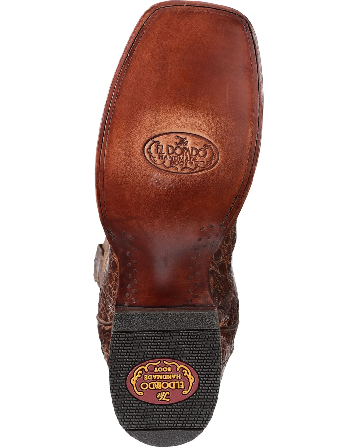 El Dorado Men's Handmade Caiman Belly Stockman Boots - Broad Square Toe - Image 5