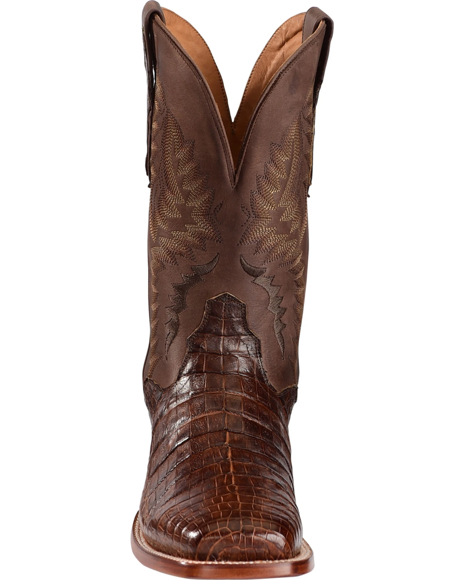 El Dorado Men's Handmade Caiman Belly Stockman Boots - Broad Square Toe - Image 4