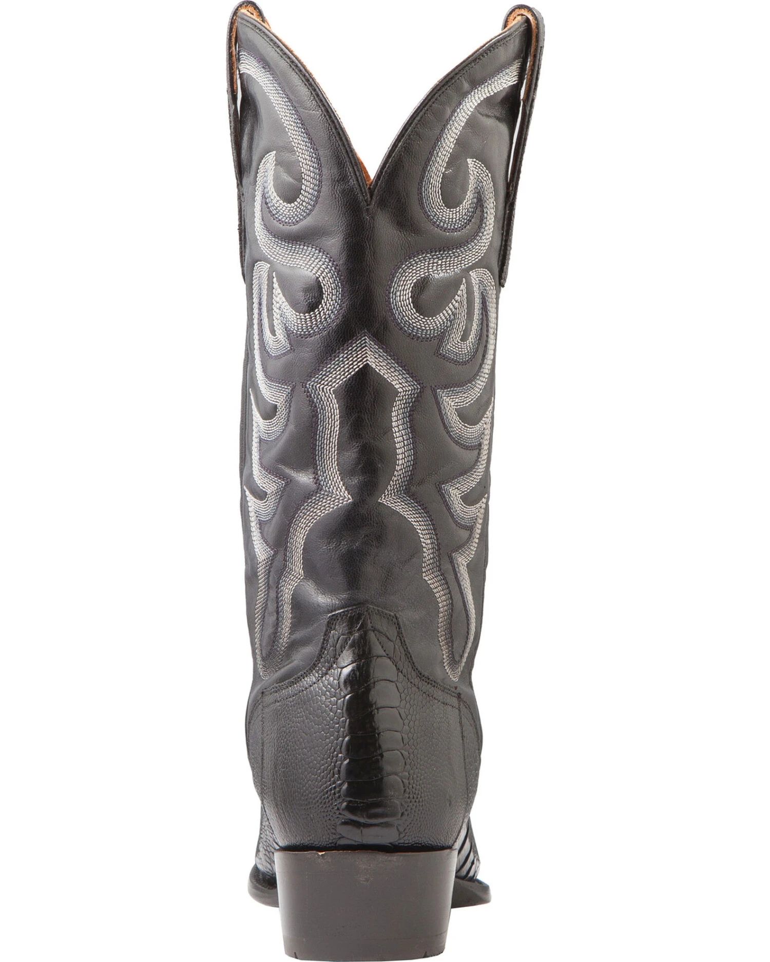 El Dorado Men's Handmade Ostrich Leg Western Boots - Medium Toe - Image 7