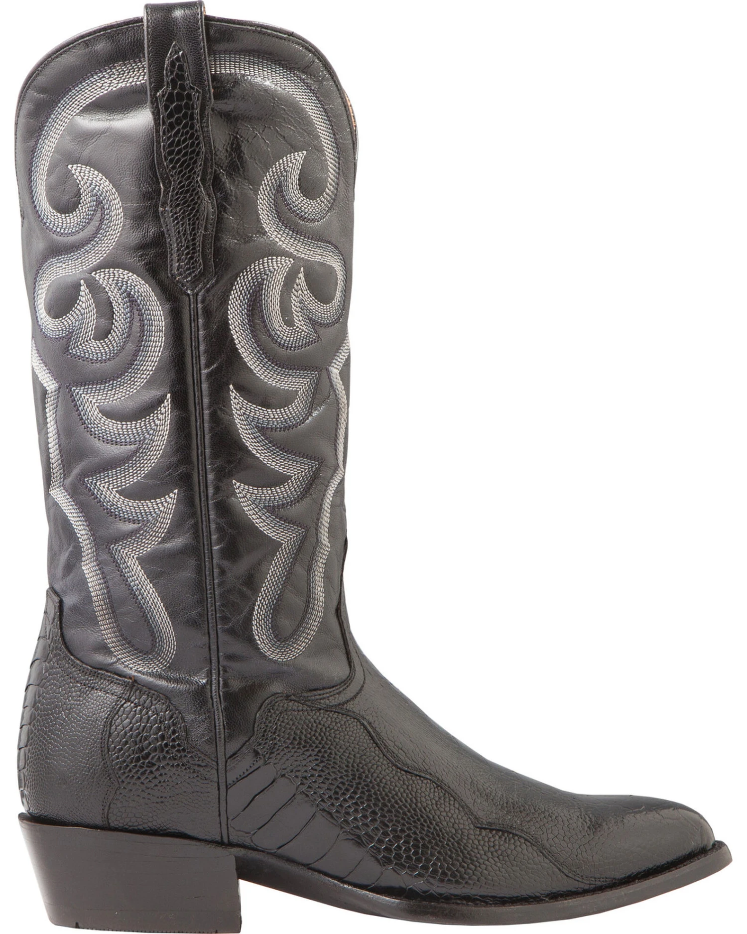 El Dorado Men's Handmade Ostrich Leg Western Boots - Medium Toe - Image 2