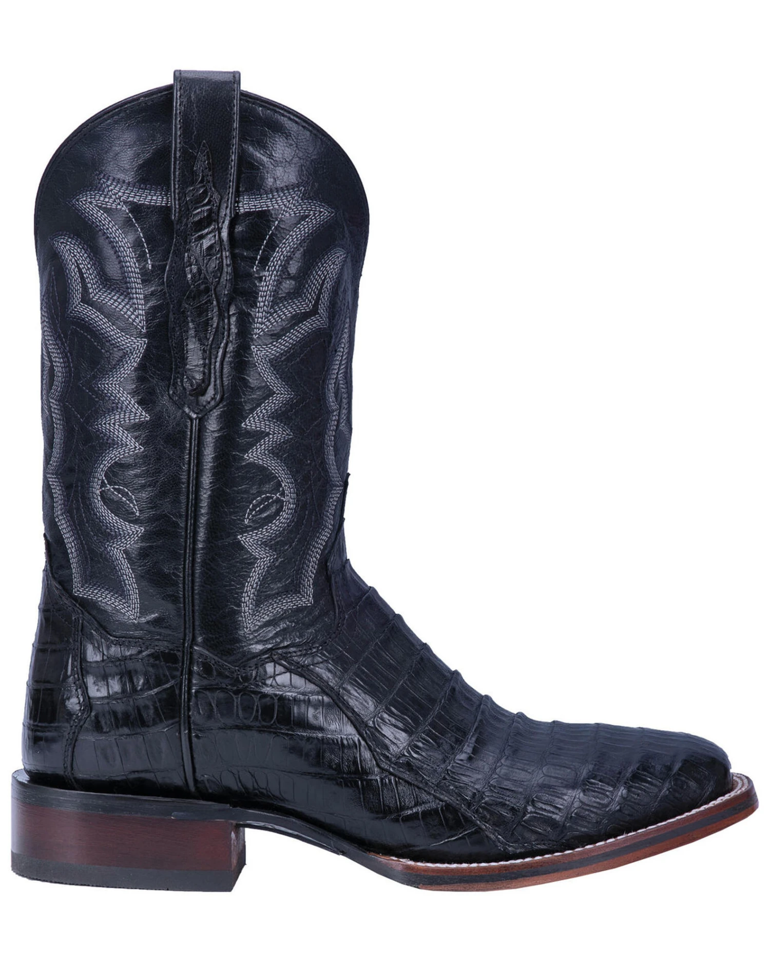 Dan Post Men's Kingsly Exotic Caiman Western Boots - Broad Square Toe - Image 2