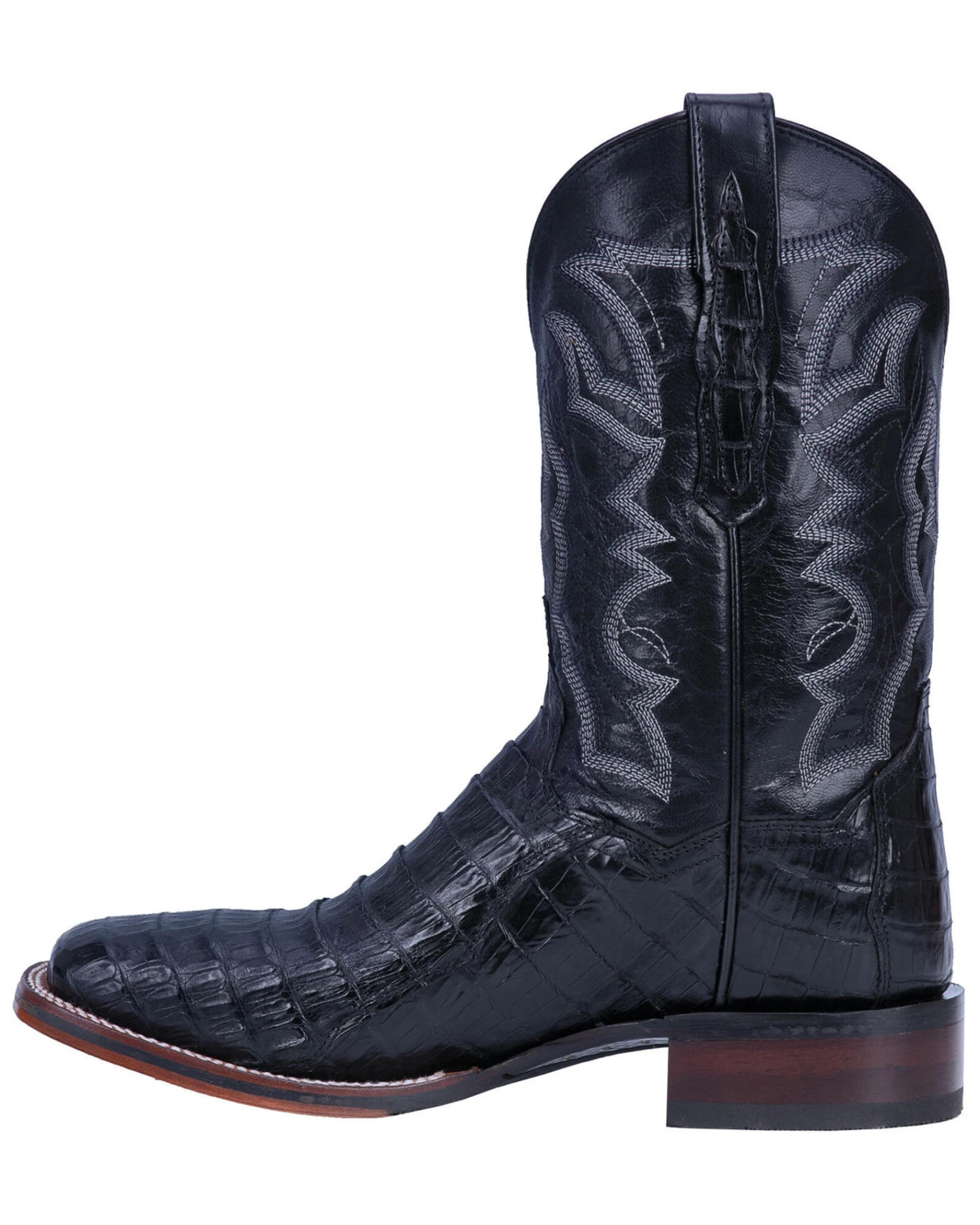 Dan Post Men's Kingsly Exotic Caiman Western Boots - Broad Square Toe - Image 3