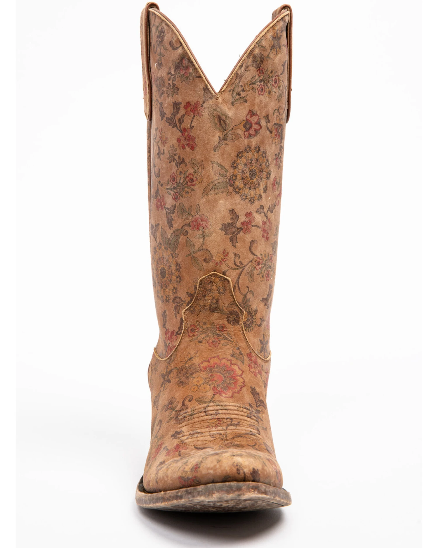 Shyanne Women's Estampada Ochre Kimono Western Boots - Round Toe - Image 4