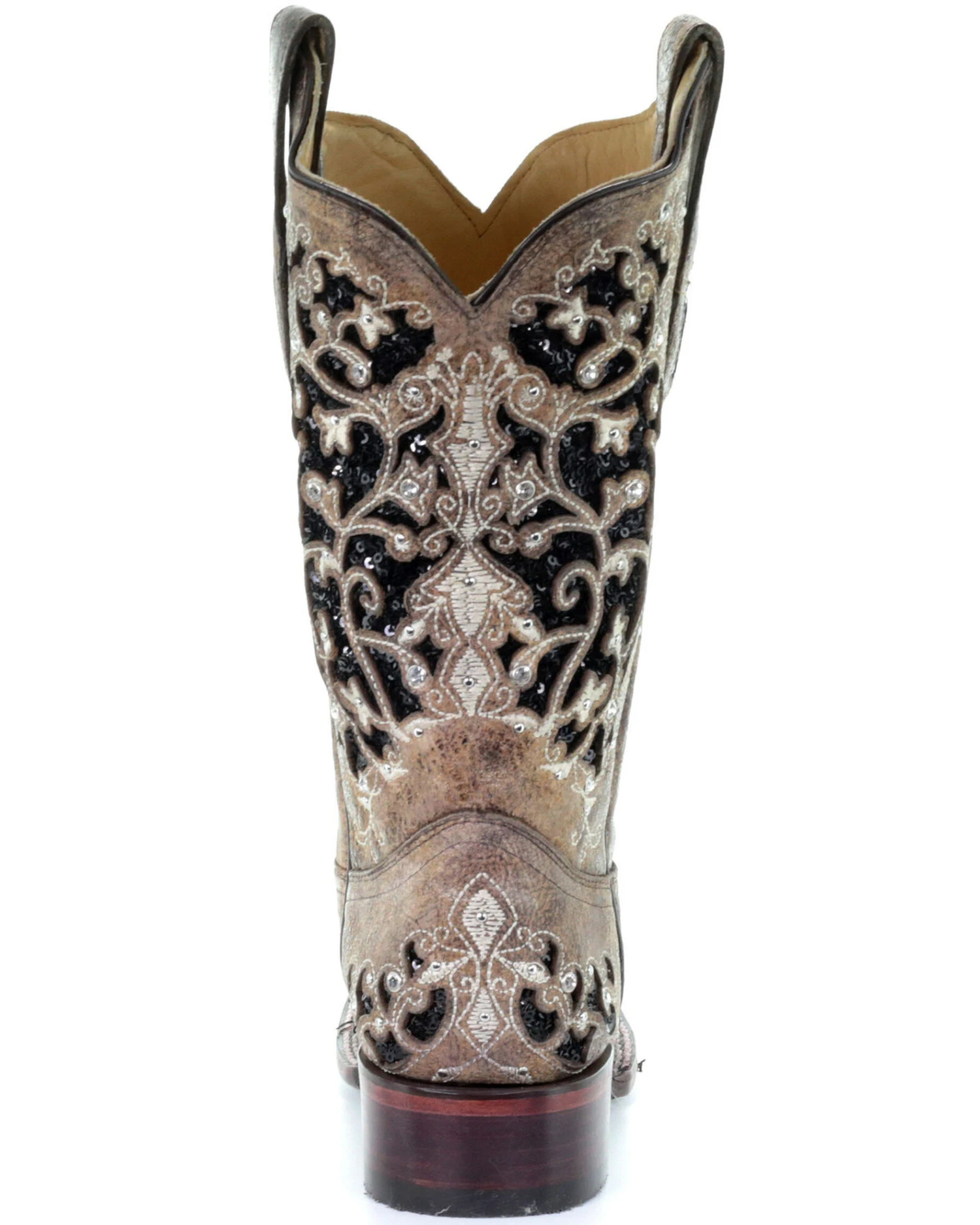 Corral Women's Sequin Inlay Western Boots - Square Toe - Image 4