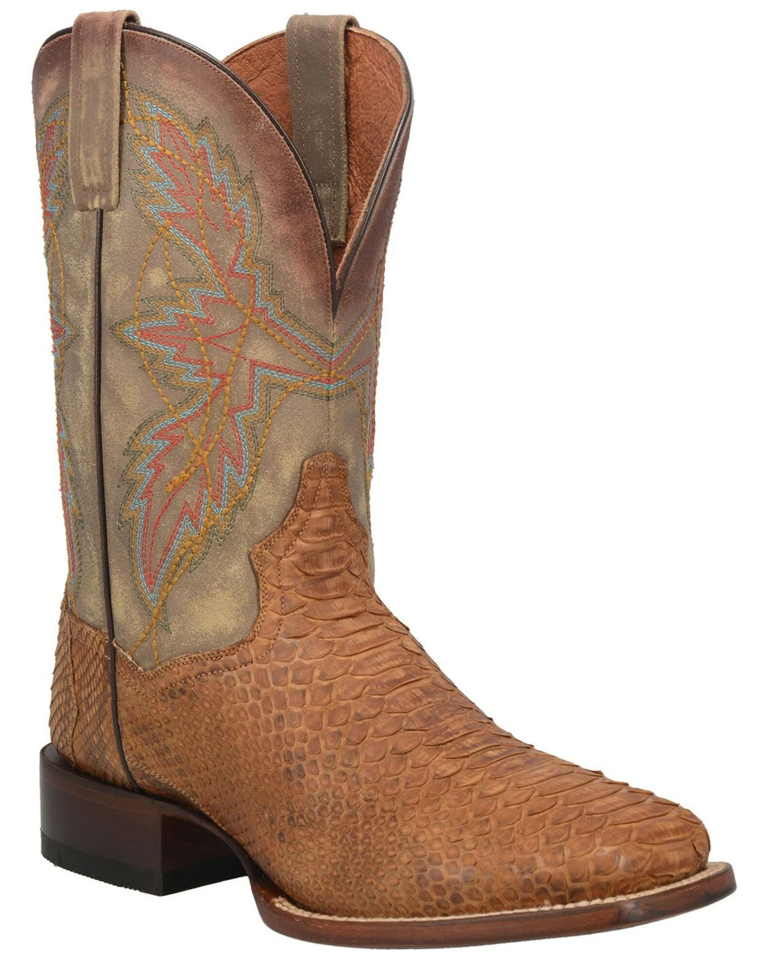 Dan Post Men's Dry Gulch Python Exotic Boots - Broad Square Toe