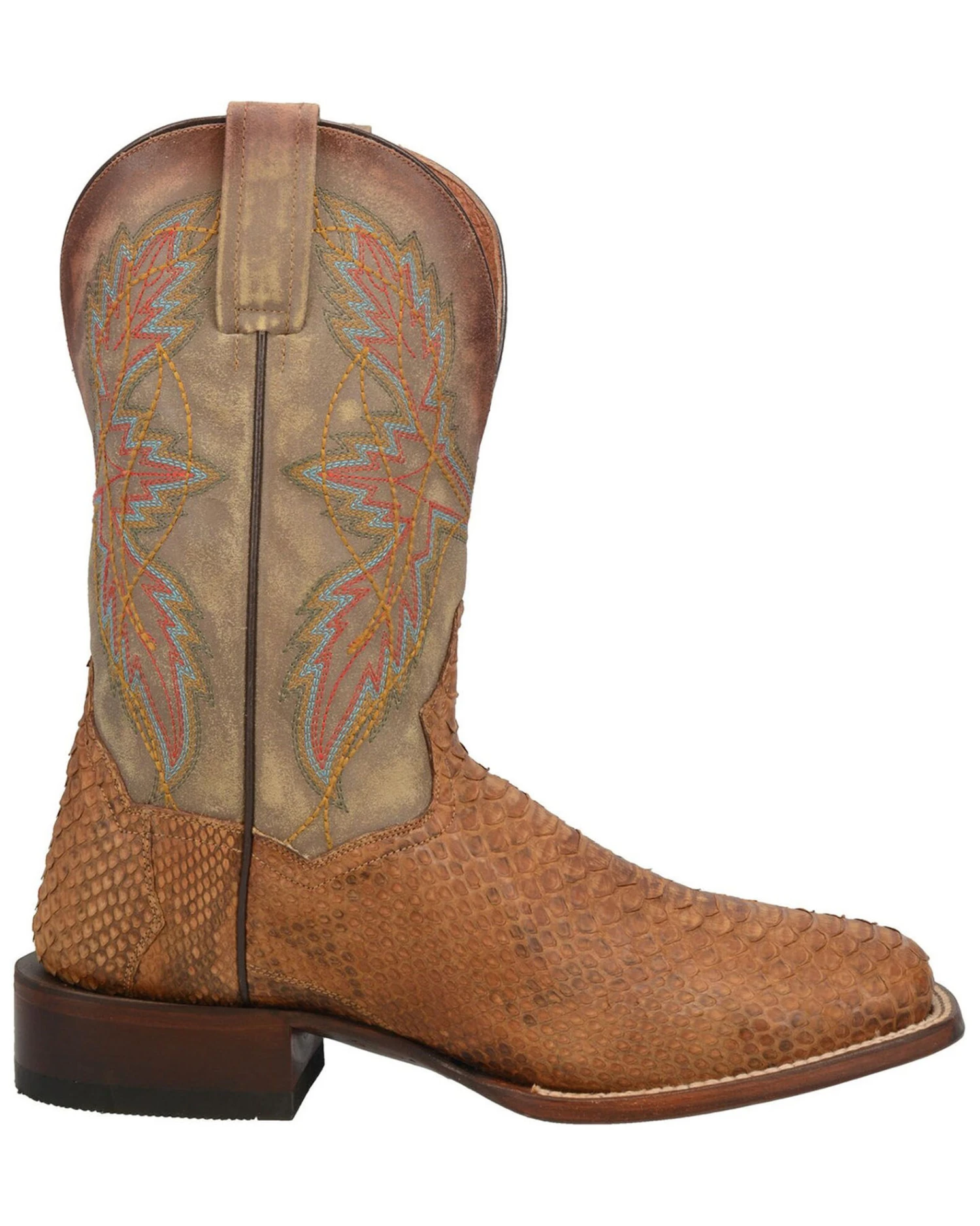 Dan Post Men's Dry Gulch Python Exotic Boots - Broad Square Toe - Image 2