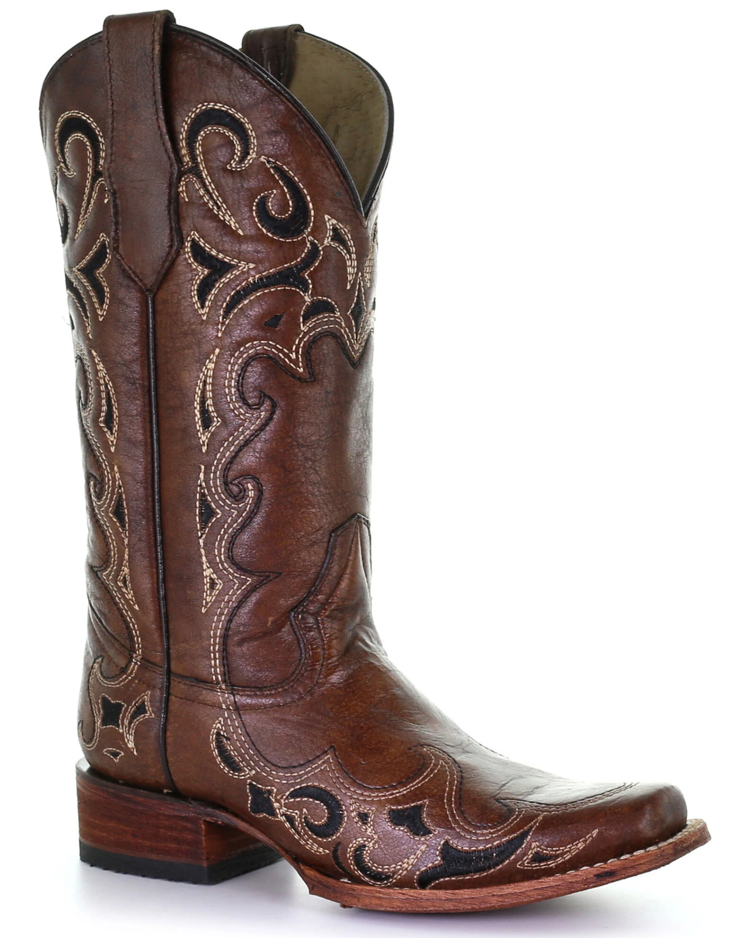 Circle G Women's Embroidery Western Boots - Square Toe