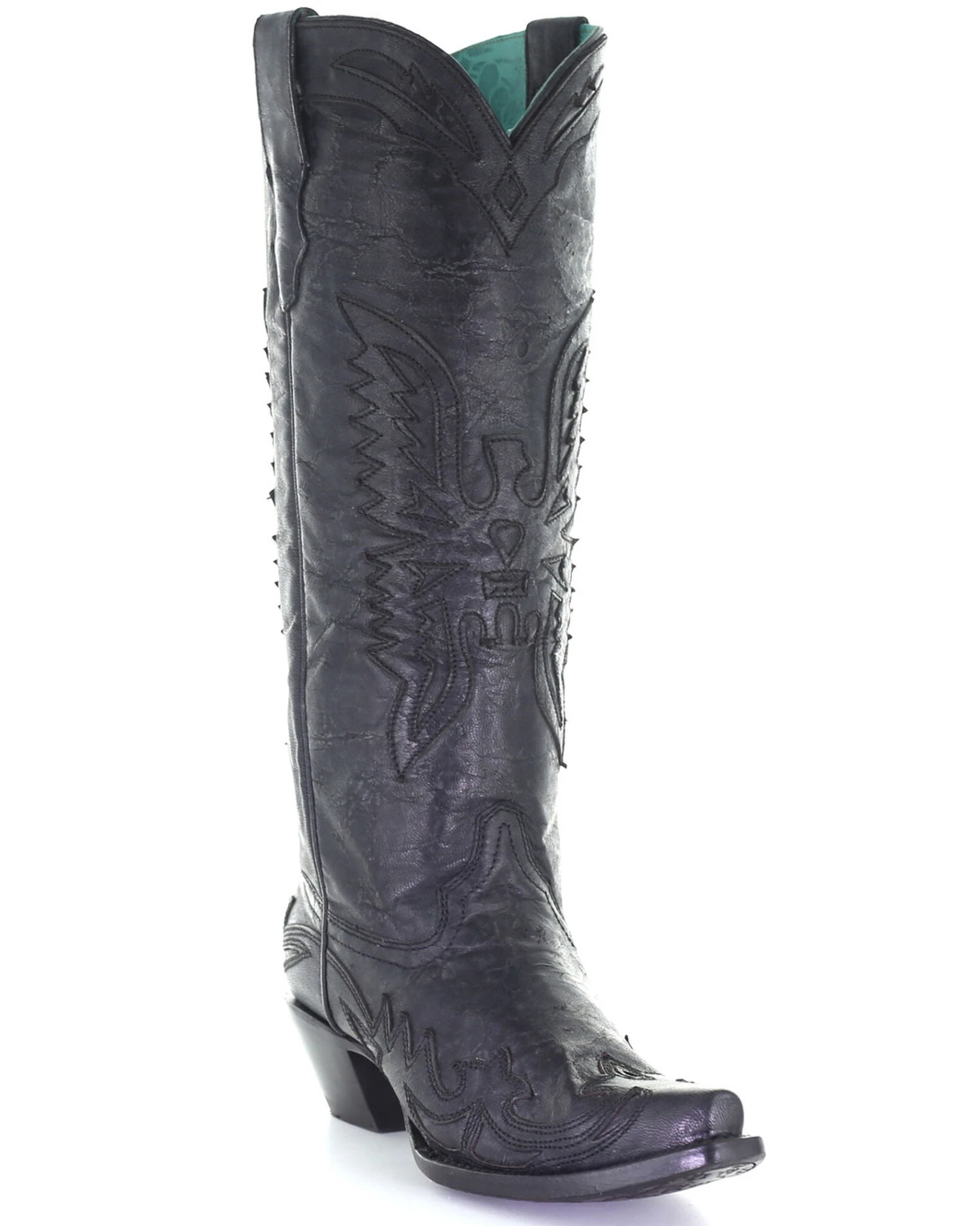 Corral Women's Vintage Eagle Overlay Western Boots - Snip Toe