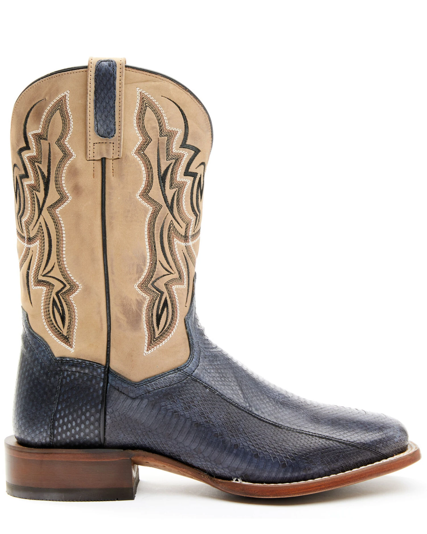Dan Post Men's Exotic Snake Skin Western Boots - Broad Square Toe - Image 2