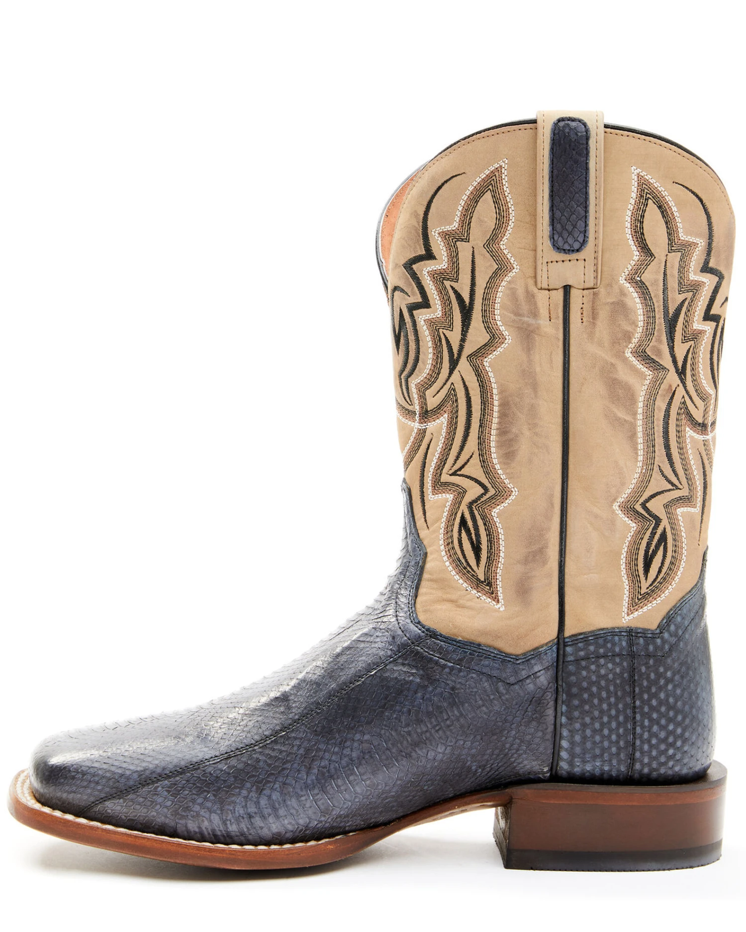 Dan Post Men's Exotic Snake Skin Western Boots - Broad Square Toe - Image 3