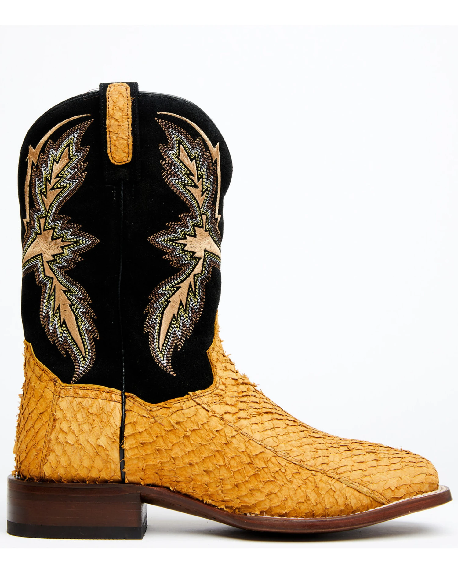 Dan Post Men's Exotic Sea Bass Skin Western Boots - Broad Square Toe - Image 2