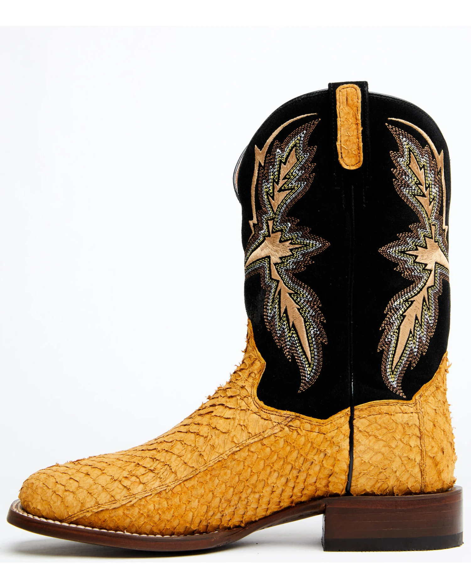 Dan Post Men's Exotic Sea Bass Skin Western Boots - Broad Square Toe - Image 3