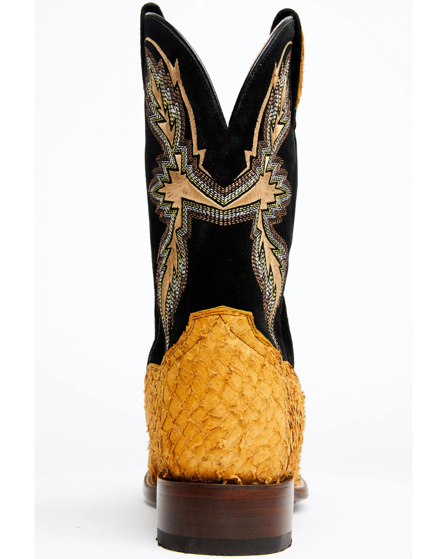 Dan Post Men's Exotic Sea Bass Skin Western Boots - Broad Square Toe - Image 5