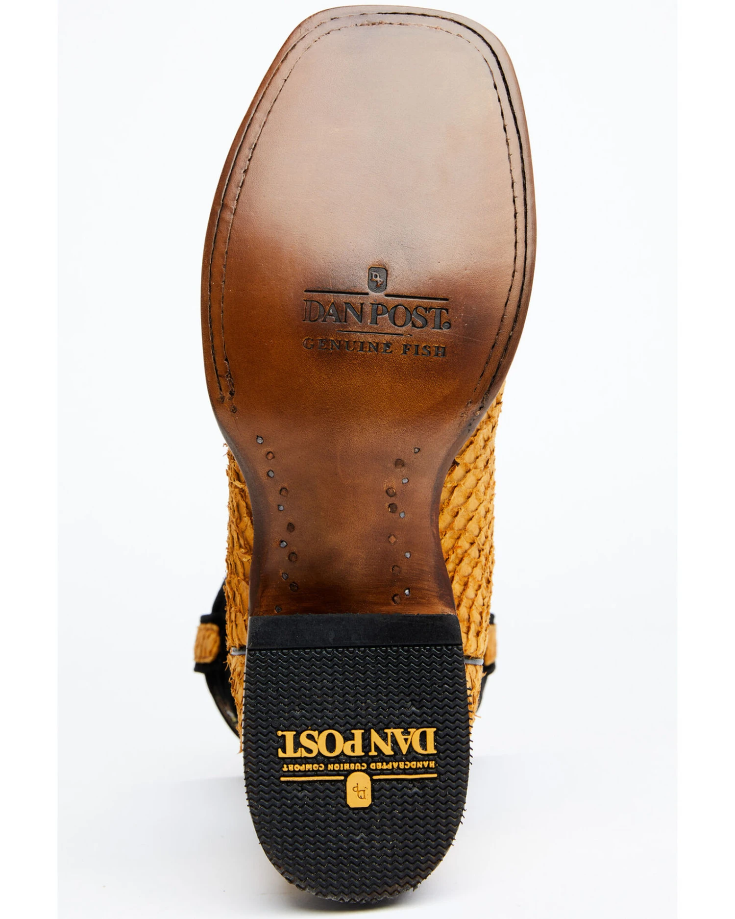 Dan Post Men's Exotic Sea Bass Skin Western Boots - Broad Square Toe - Image 7
