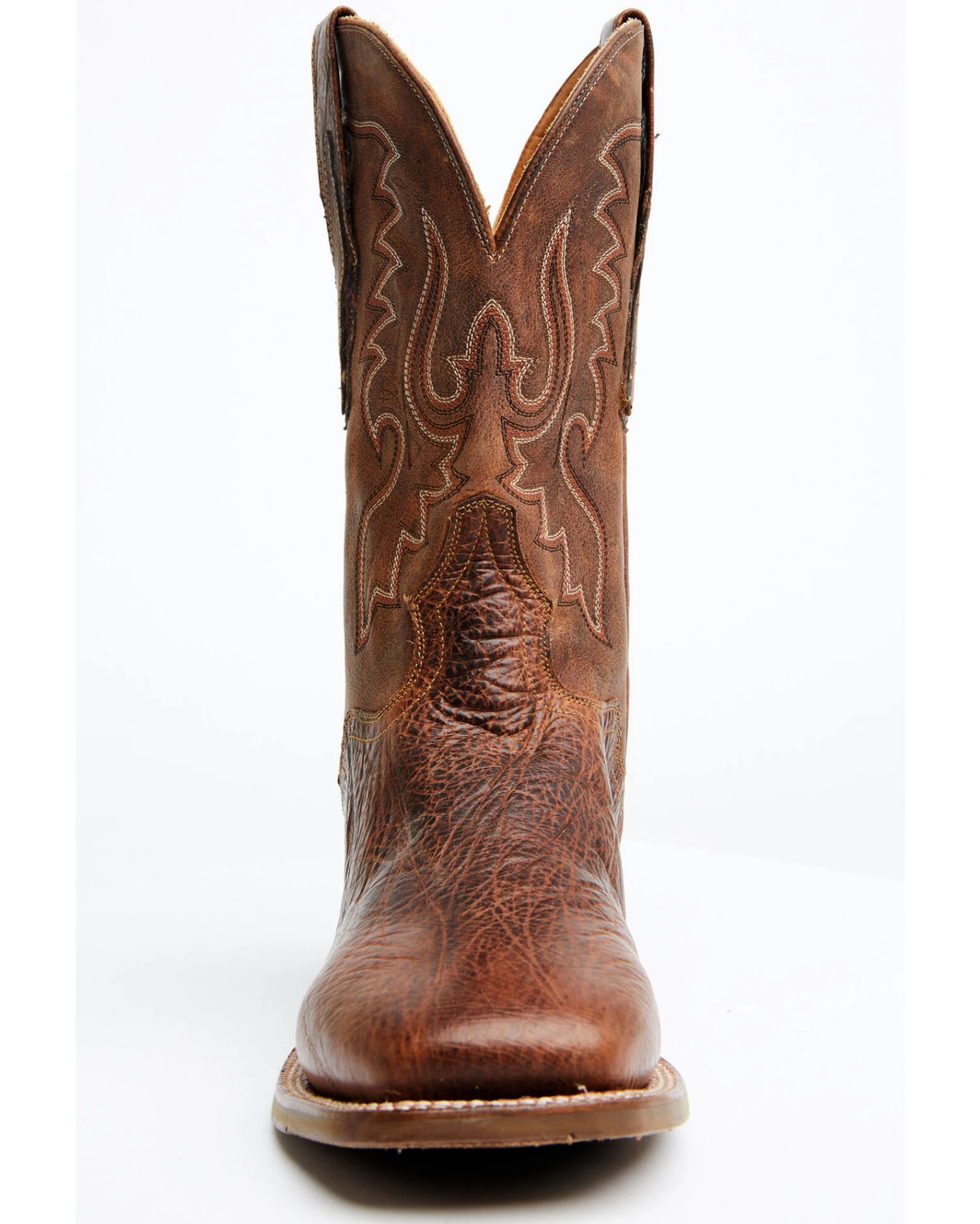 El Dorado Men's Rust Bison Western Boots - Broad Square Toe - Image 4