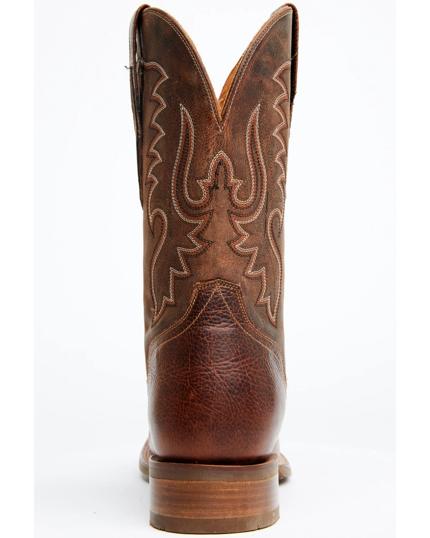 El Dorado Men's Rust Bison Western Boots - Broad Square Toe - Image 5