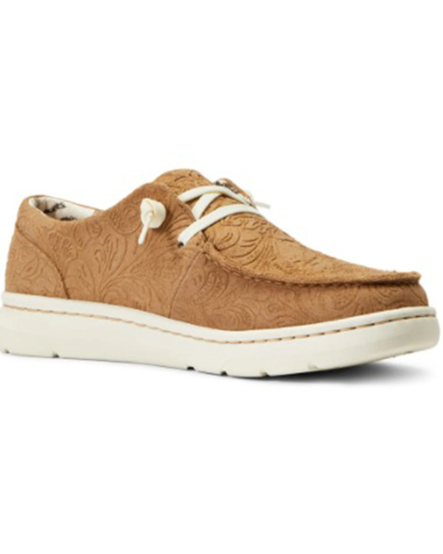 Ariat Women's Floral Emboss Hilo Flx Foam Casual Shoe - Moc Toe