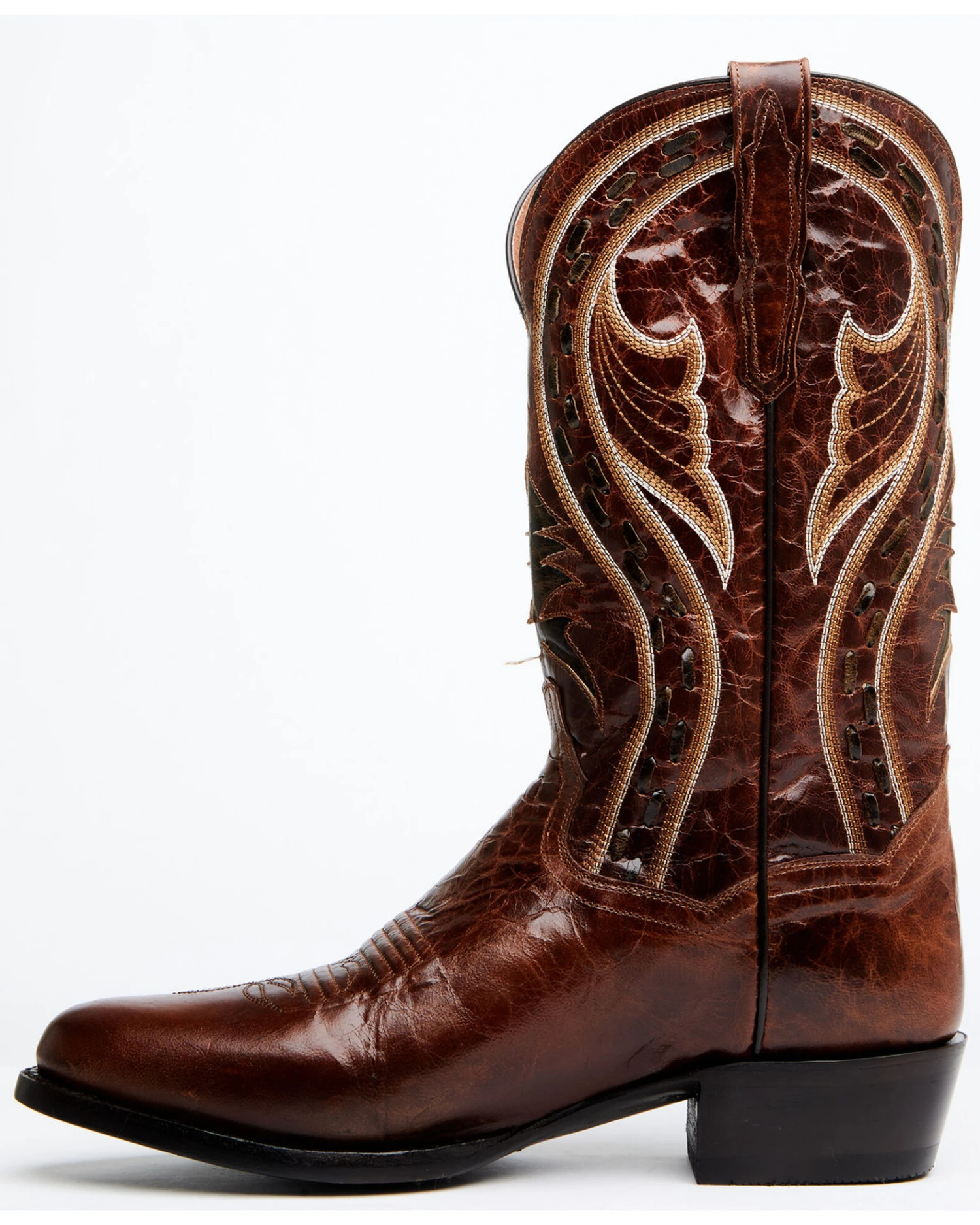Dan Post Men's Swirled Embroidery Western Boots - Medium Toe - Image 3