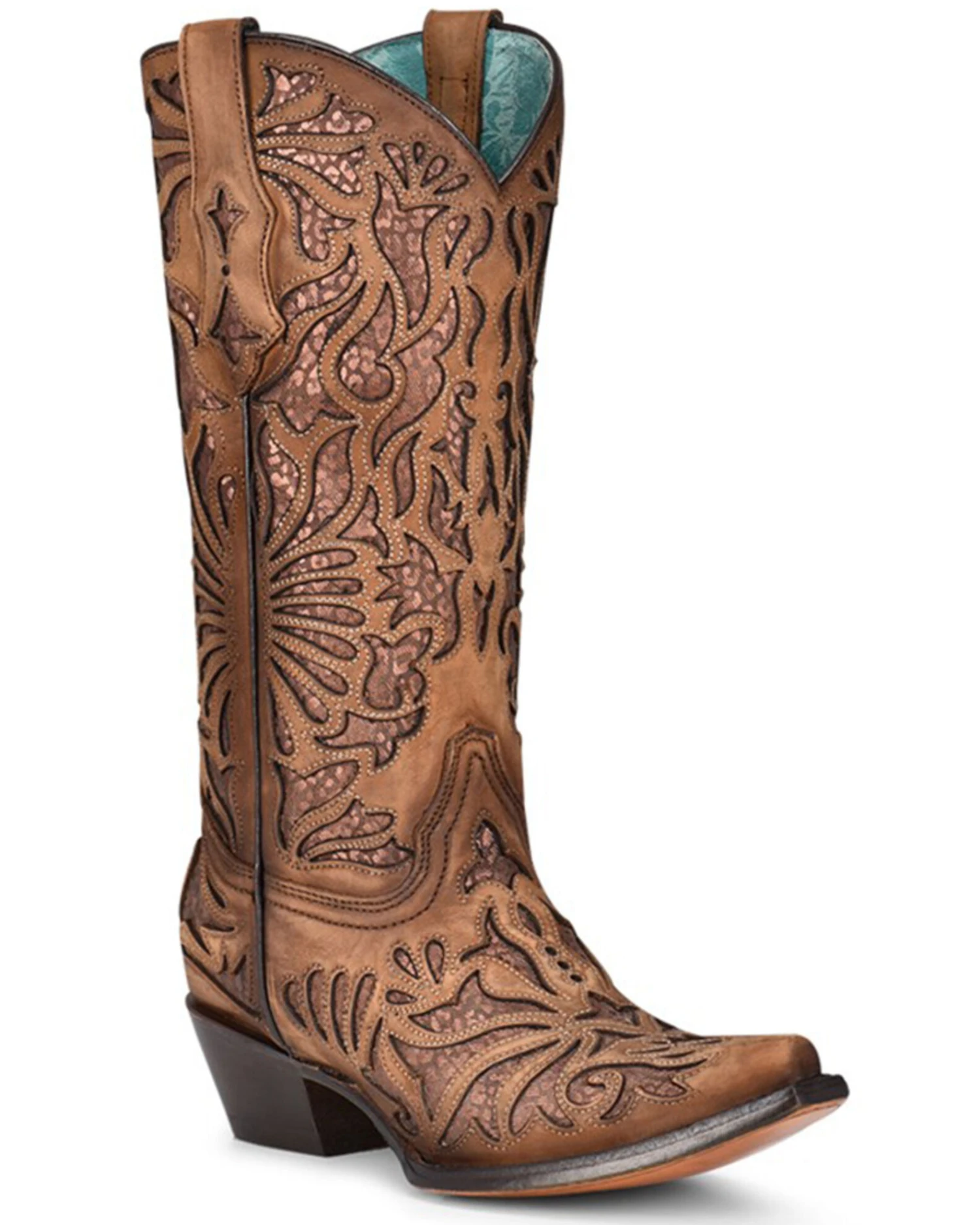 Corral Women's Shedron Inlay Western Boots - Snip Toe