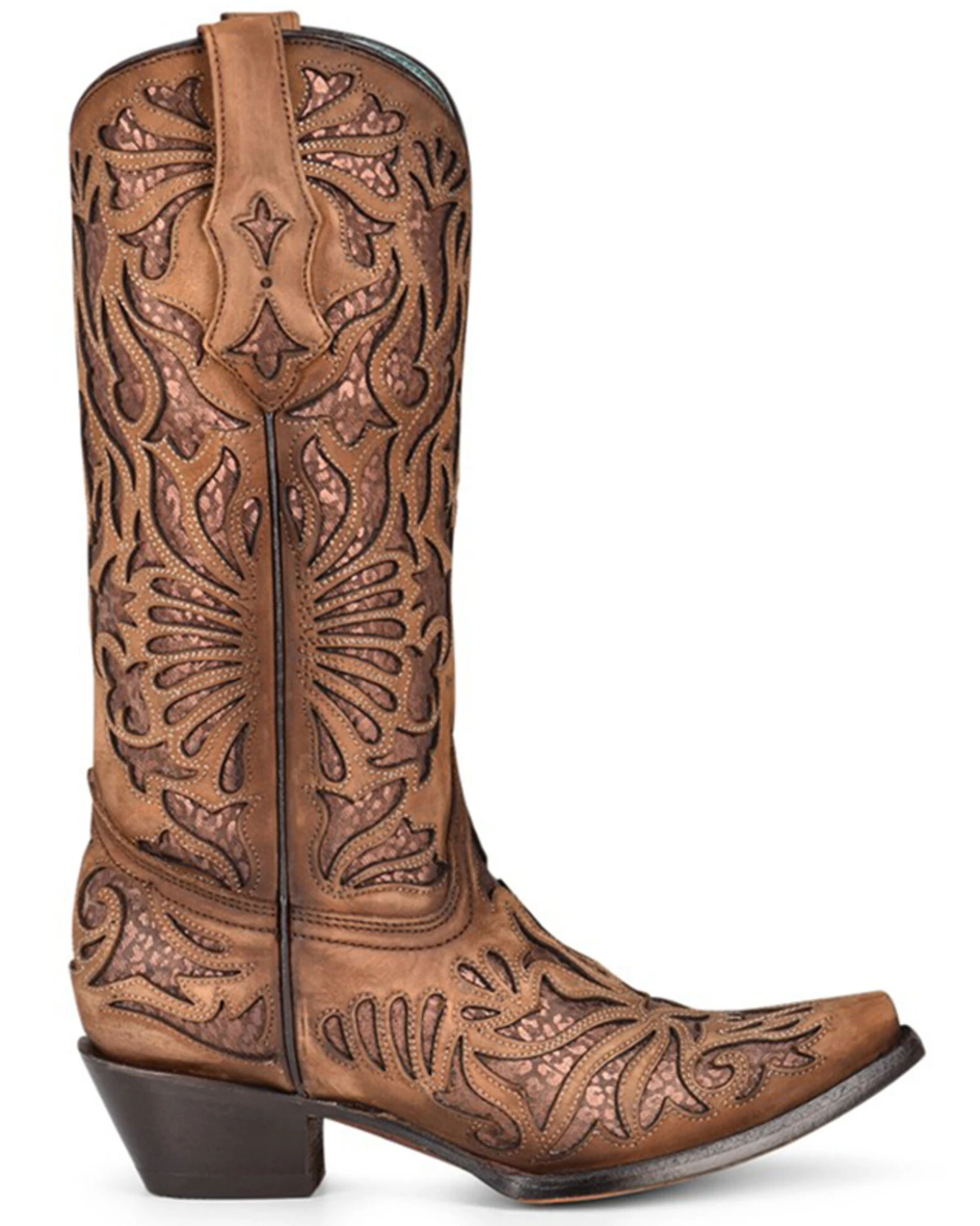 Corral Women's Shedron Inlay Western Boots - Snip Toe - Image 2