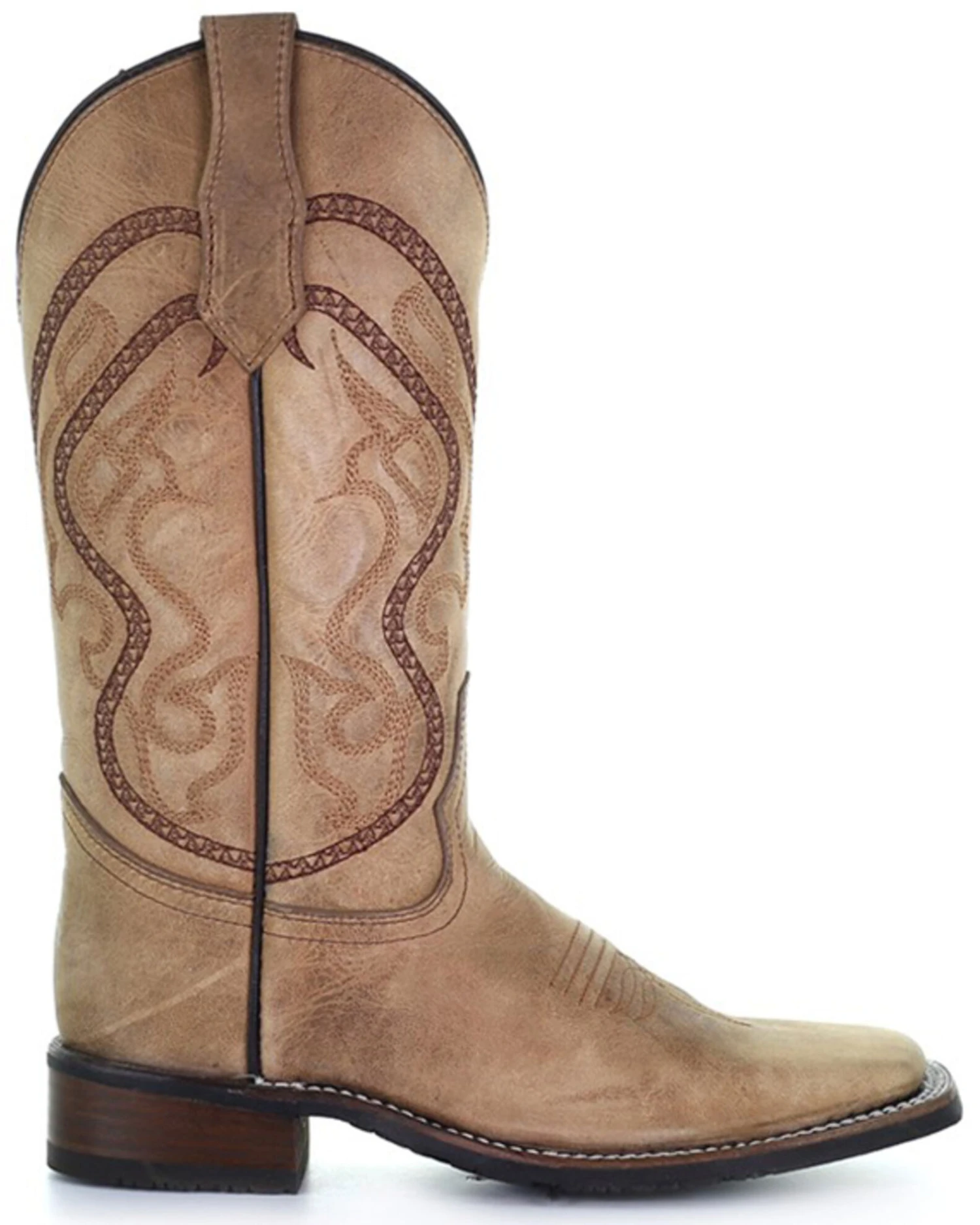 Corral Women's Saddle Embroidered Leather Western Boot - Broad Square Toe - Image 2