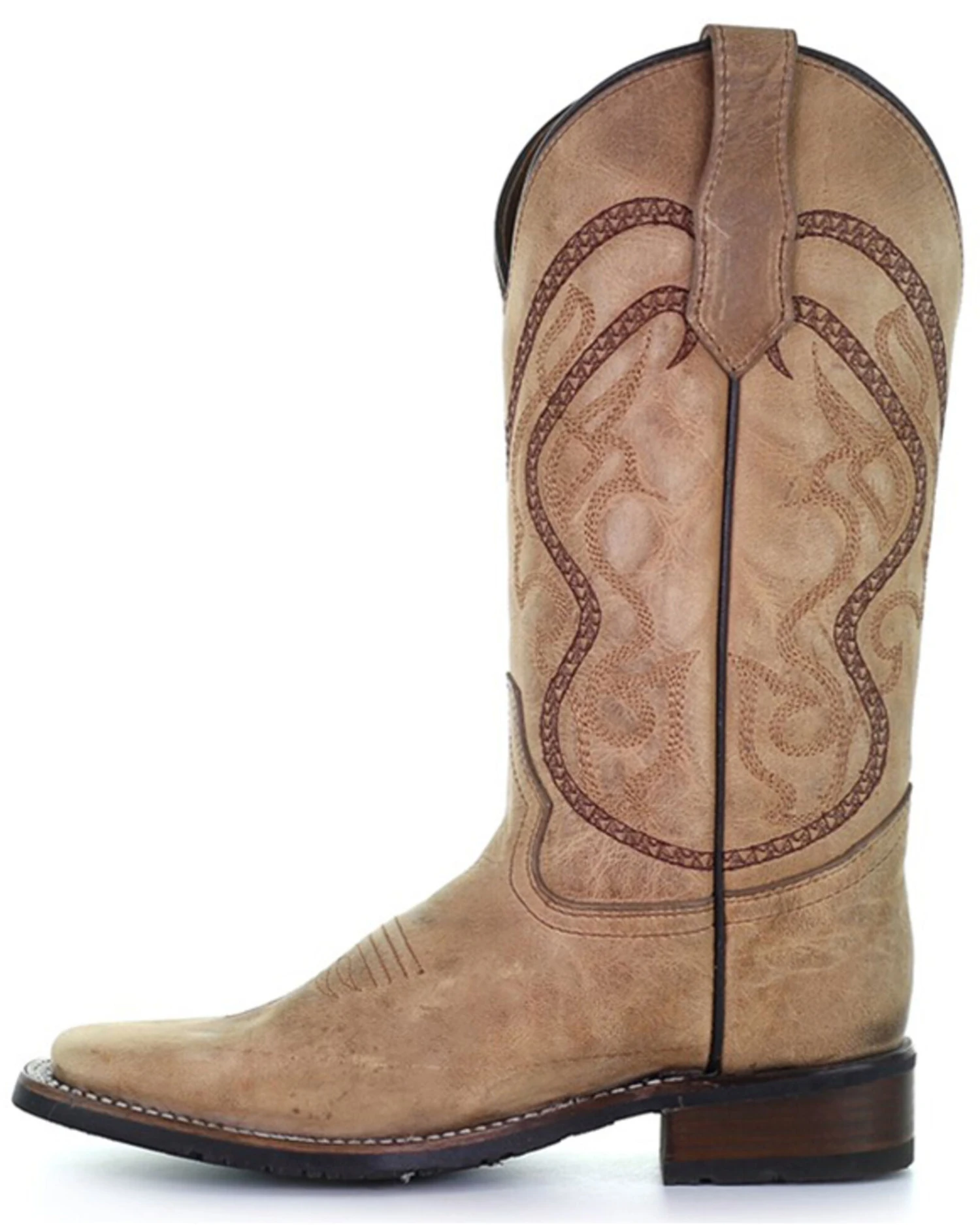 Corral Women's Saddle Embroidered Leather Western Boot - Broad Square Toe - Image 3
