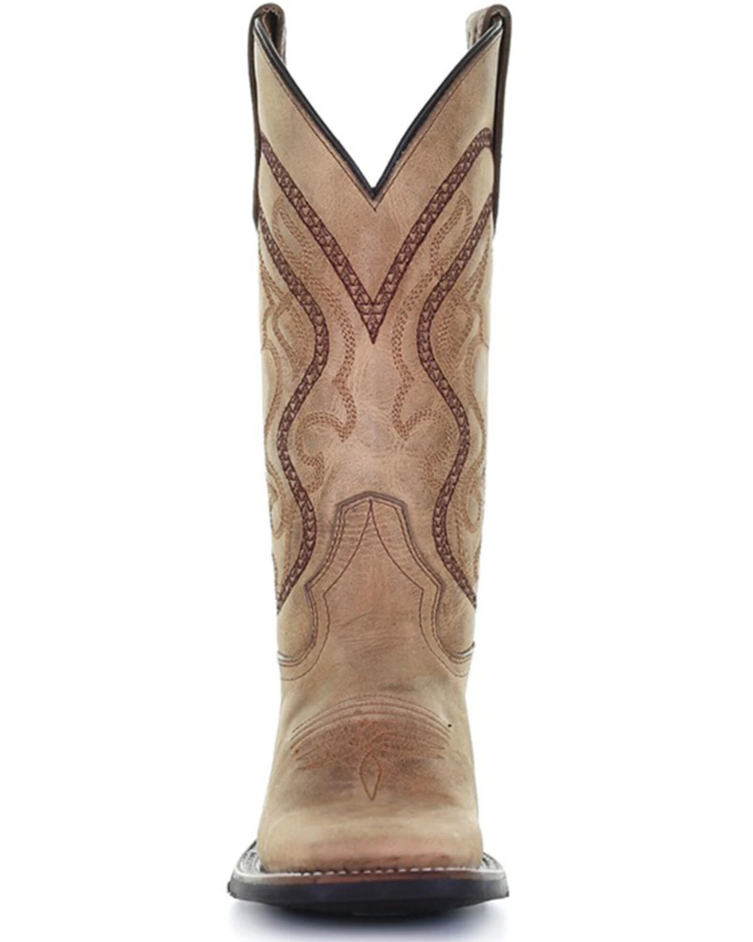 Corral Women's Saddle Embroidered Leather Western Boot - Broad Square Toe - Image 4
