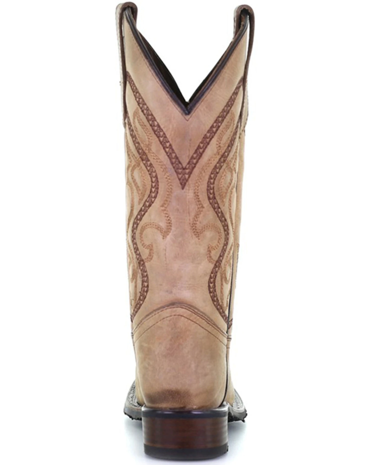 Corral Women's Saddle Embroidered Leather Western Boot - Broad Square Toe - Image 5