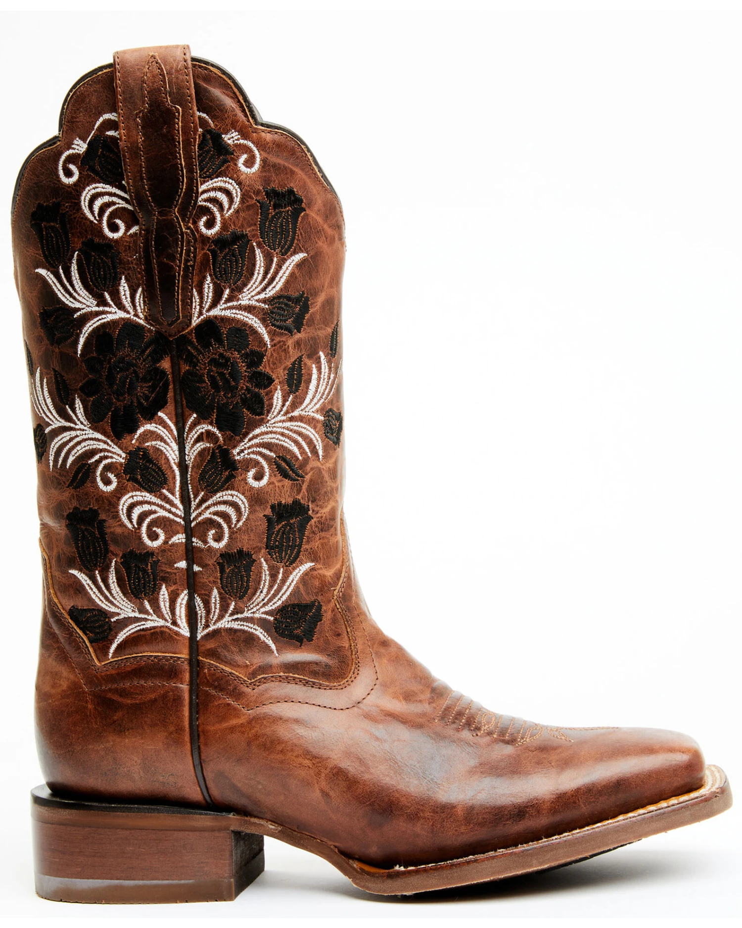 Dan Post Women's Athena Floral Embroidered Western Performance Boots - Broad Square Toe - Image 2