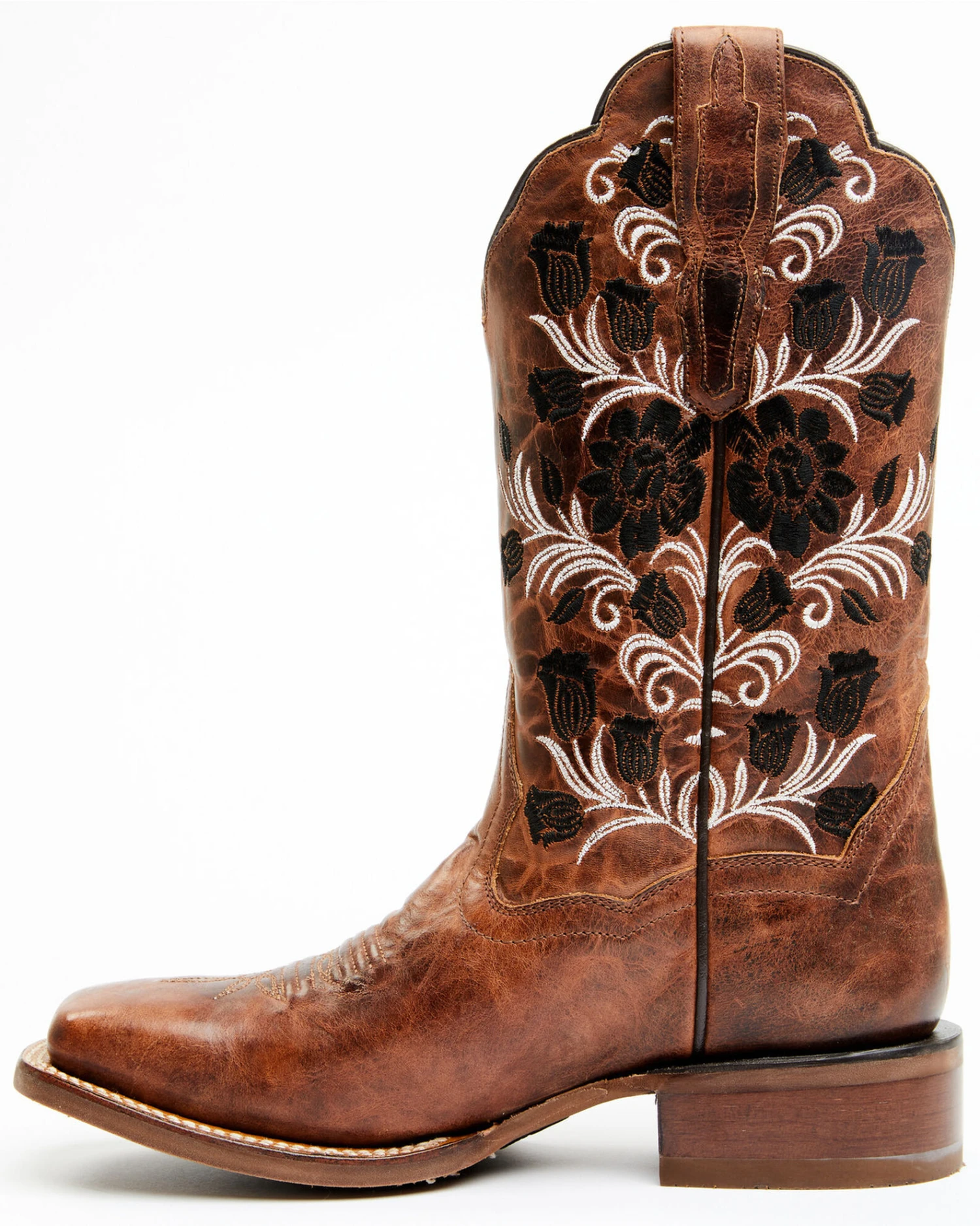 Dan Post Women's Athena Floral Embroidered Western Performance Boots - Broad Square Toe - Image 3