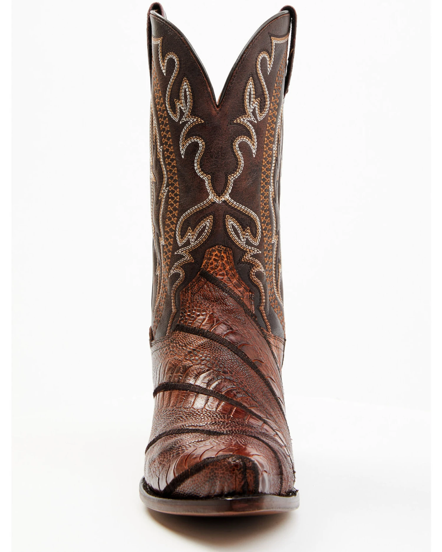 Dan Post Men's Exotic Wrapped Ostrich Leg Western Boots - Snip Toe - Image 4