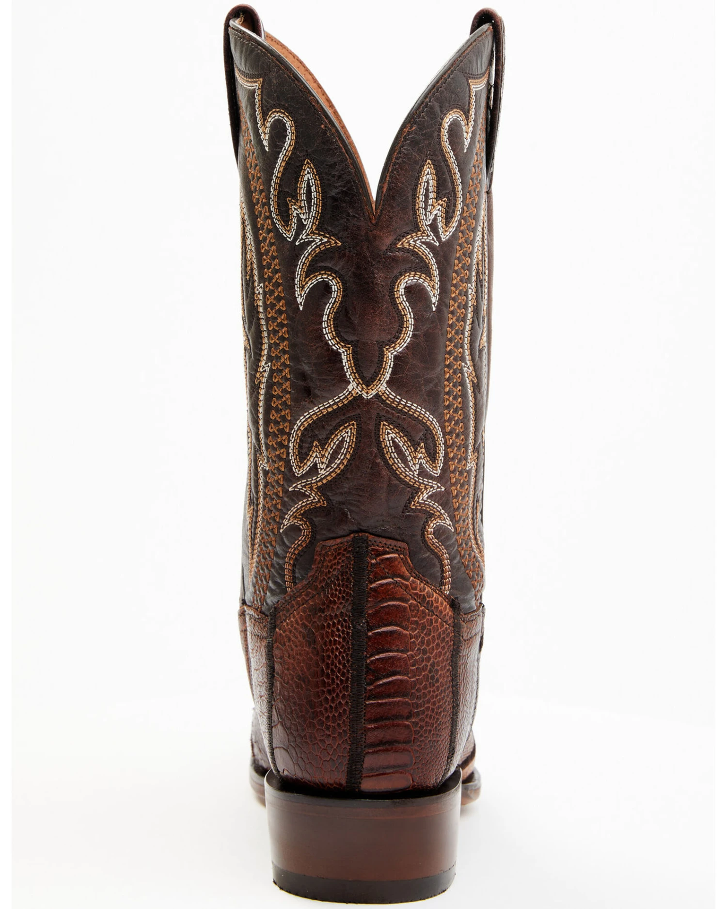 Dan Post Men's Exotic Wrapped Ostrich Leg Western Boots - Snip Toe - Image 5