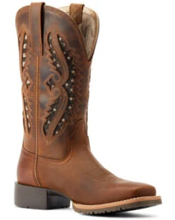 Ariat Women's Hybrid Rancher VentTEK Distressed Western Performance Boots - Broad Square Toe